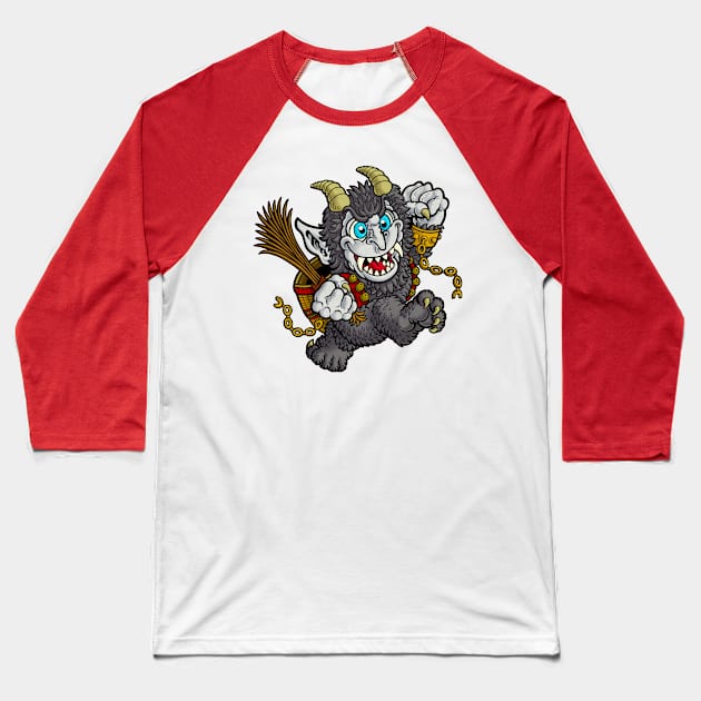 Mini Krampus Christmas Tee! Baseball T-Shirt by zcastedo